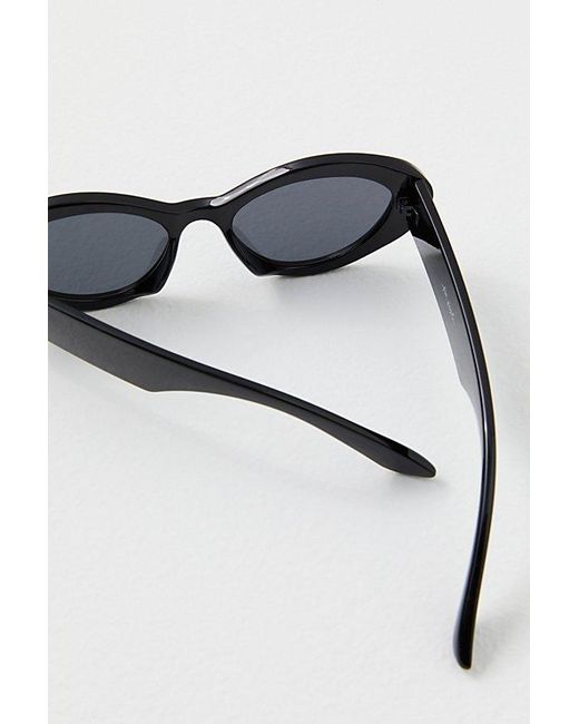 Free People Brown Star Studded Cat Eye Sunglasses At In Black