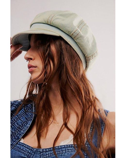 Free People Brown Blakely Bubble Cadet Cap