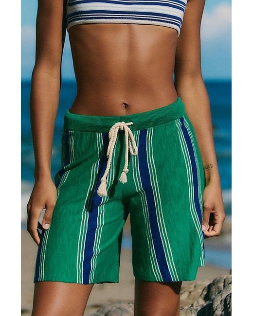 free-est Blue Surfs Up Sweater Shorts By