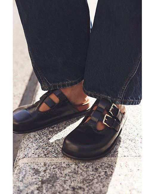 Free People Brown Shoreditch Buckle Mules