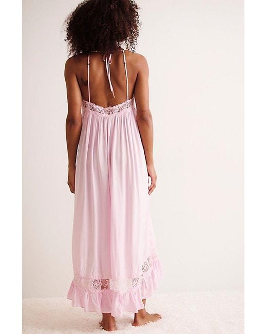 free people pink slip dress Adella Sleeveless Maxi for Women Side seam split Maxi Slip Dress Pink Dress