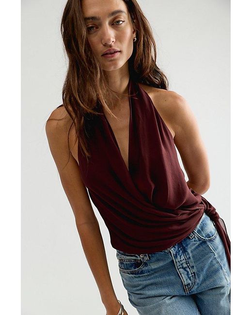 Bec & Bridge Red Amanda Halter Top