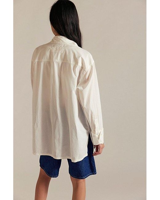 Free People Natural Hallie French Cuff Shirt