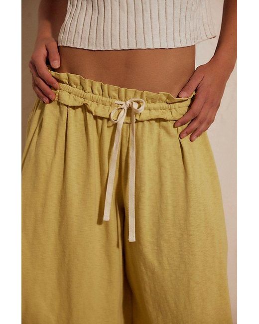 free-est Natural Elara Cotton Pants By