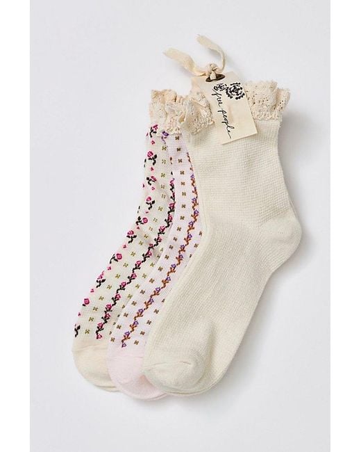 Free People Brown Ruffle Sock Pack