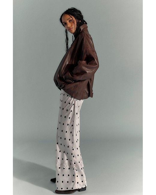 Free People Black Sonny Leather Pullover Jacket