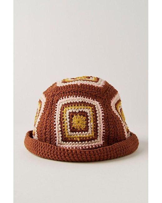 Free People Black Sofie Crochet Bucket Hat