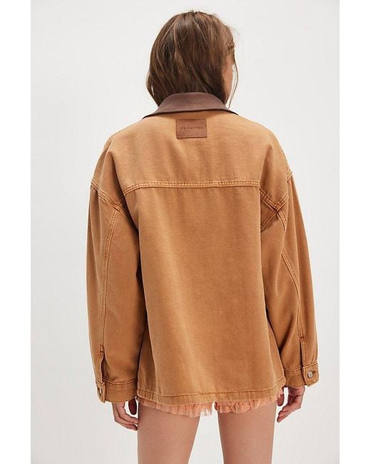 Free People Brown Lemon Denim Jacket