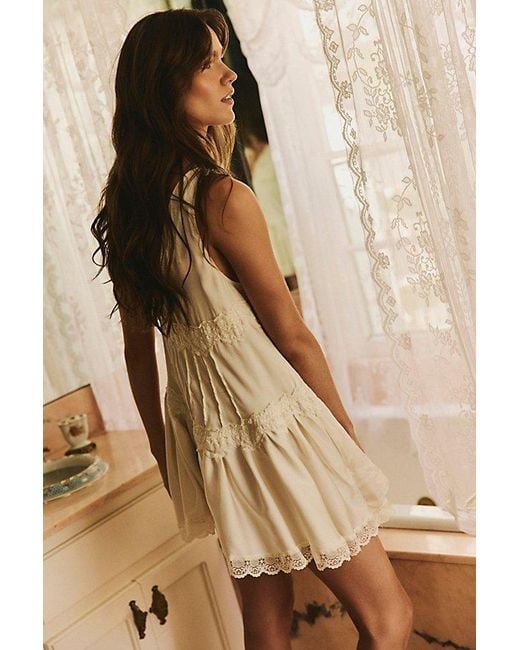 Intimately By Free People White In This Groove Mini Slip Dress By