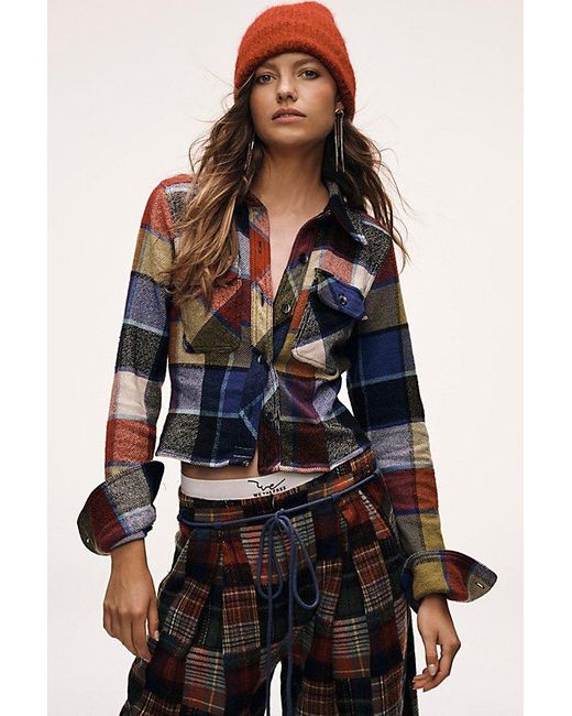 Free People Multicolor Winnie Plaid Shirt