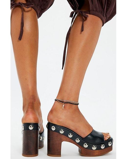 Vicenza Black Cascais Platform Clogs By