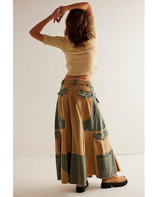 Free People Natural We The Free Win Me Over Cargo Skirt