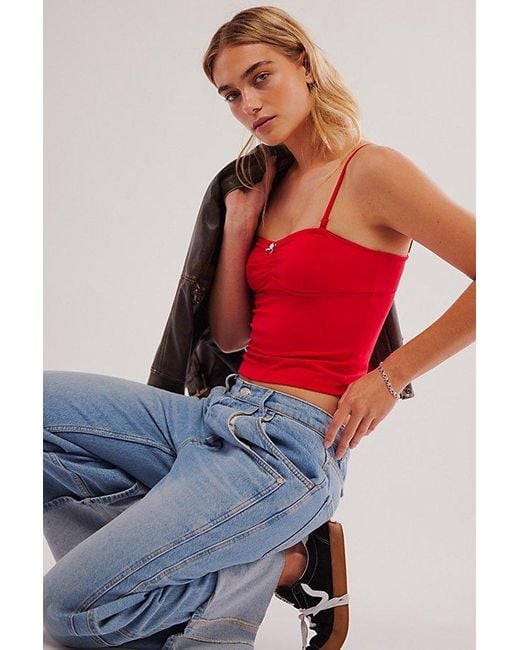 Intimately By Free People Red Fit For You Convertible Tube Top