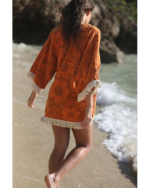 Spell Gray Pomelia Terry Throw Over Top By