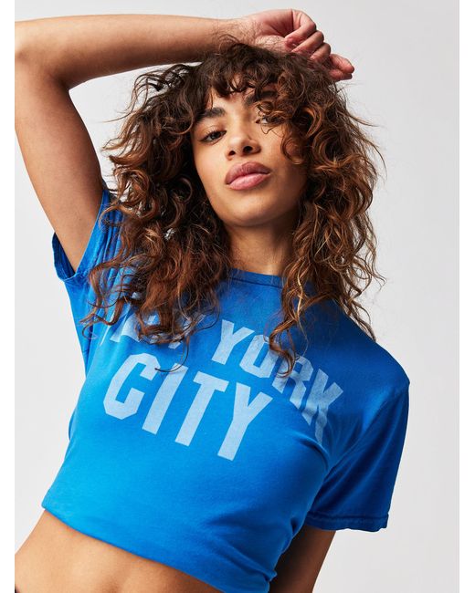 Free People New York City Tee in Blue | Lyst