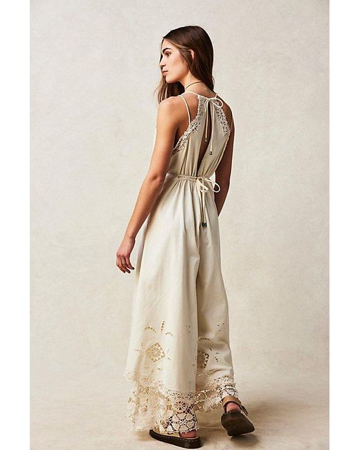 Free People White Always Yours Jumpsuit