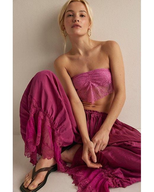 Intimately By Free People Pink Lace Scarf Bandeau By