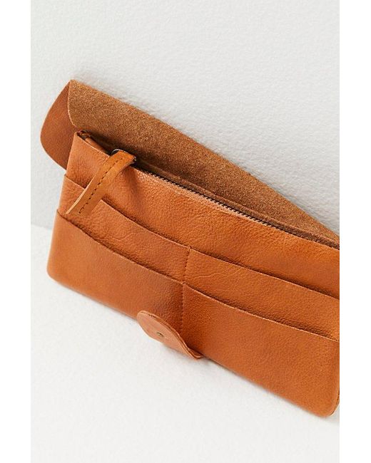 Free People Orange Pulito Leather Wallet