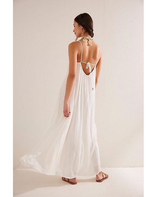Free People Trail Of Flowers Maxi Dress in Natural | Lyst