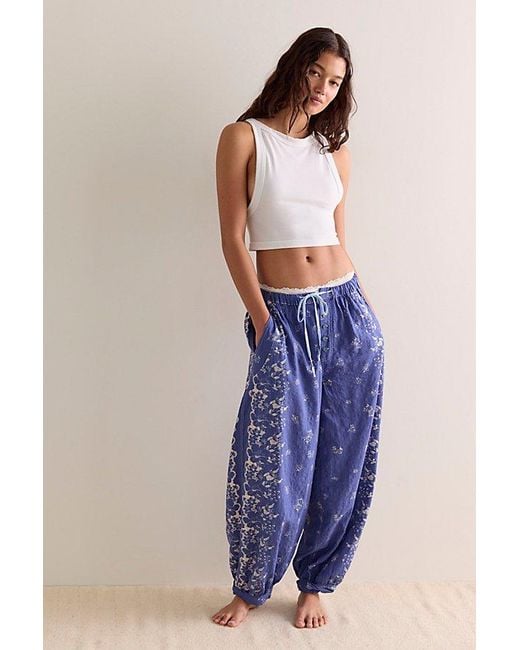 Free People Blue On Repeat Pj Pants