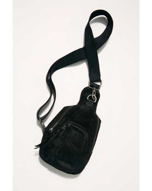 Free People Hudson Suede Sling Bag By Fp Collection in Black - Lyst