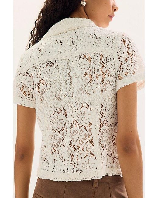 Free People Brown Betty Lace Top
