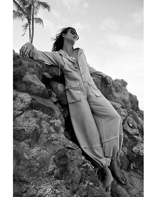 Free People Natural We The Free High-Line One-Piece Jumpsuit