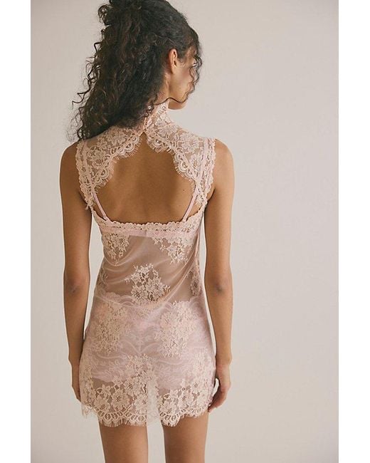 Intimately By Free People Natural One More Time Mini Slip Dress