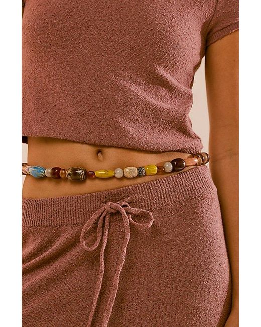 Free People Brown Back To Reality Belly Chain