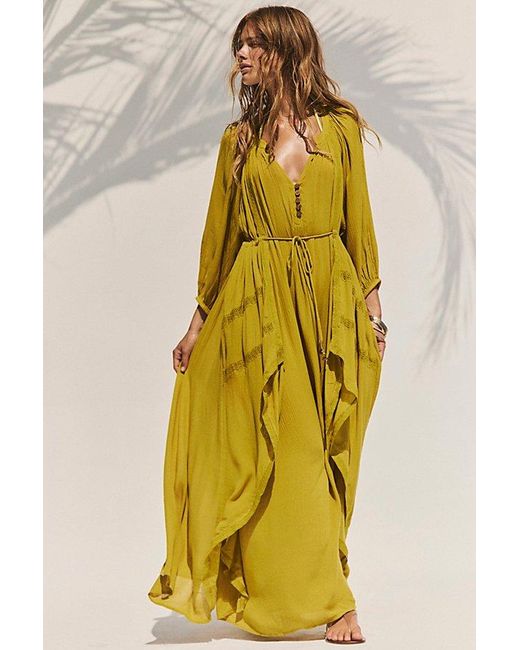 free-est Yellow Plenty Of Love Maxi Dress By