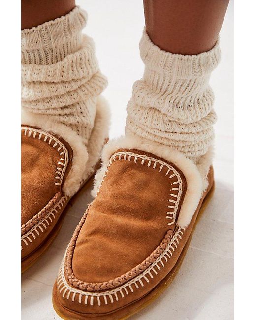 Laidbacklondon Natural Jude Slippers At Free People In Mustard, Size: Eu 41