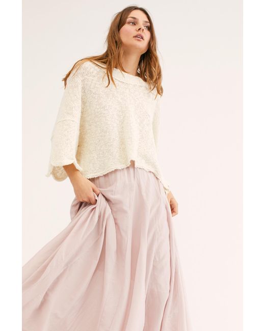 Free People Pink Lily Cotton Silk Maxi Skirt By Cp Shades