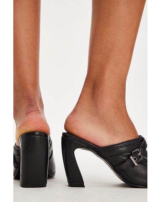 Free People Blue Date Night Heeled Mules