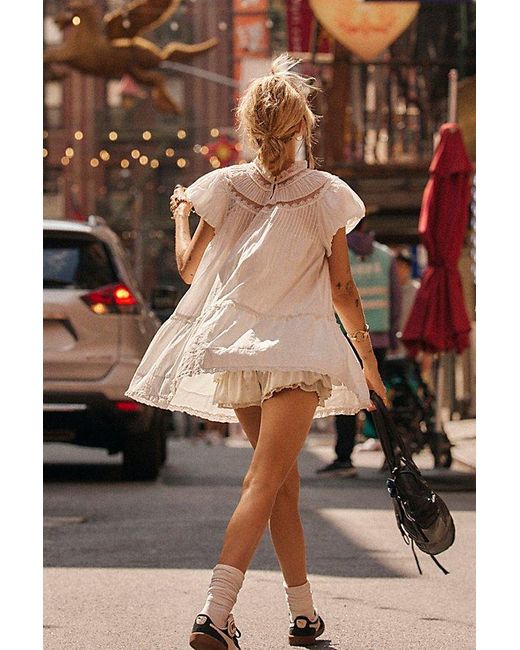 Free People Natural Clarise Mini Dress