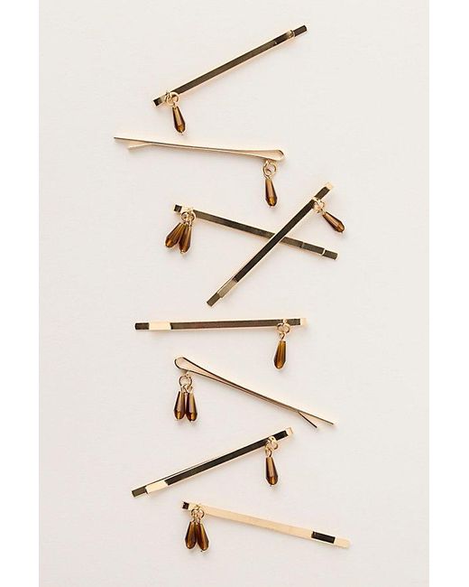 Free People Natural Calia Barrettes Set Of 8