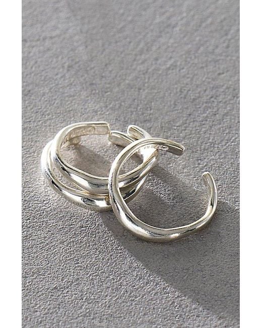 Chan Luu Gray Ripple Toe Ring Set