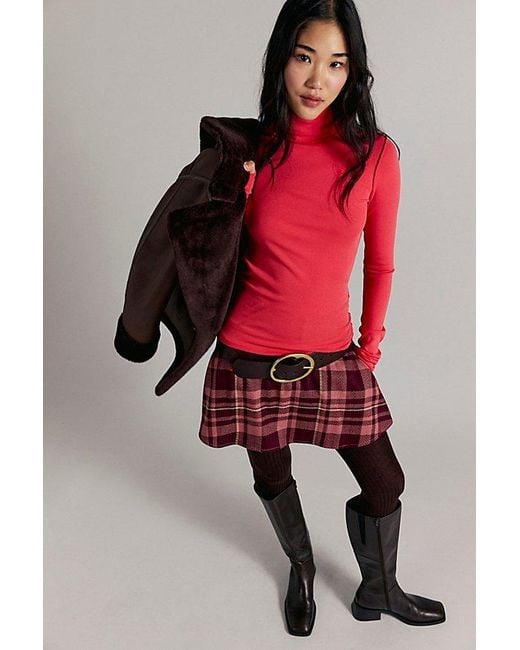 Free People Red We The Free Good Good Turtleneck