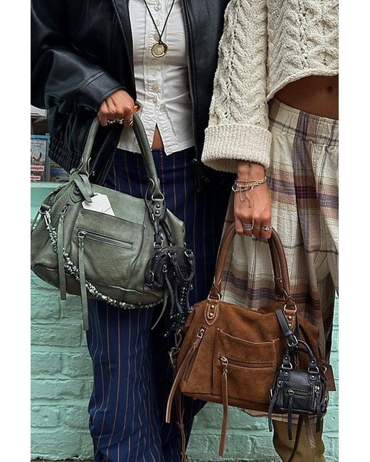 Free People Brown Suede Baby Emerson Bag