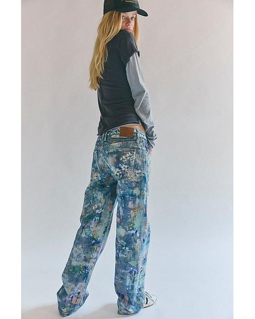 Free People Blue Tennessee Low-Rise Illusions Jeans