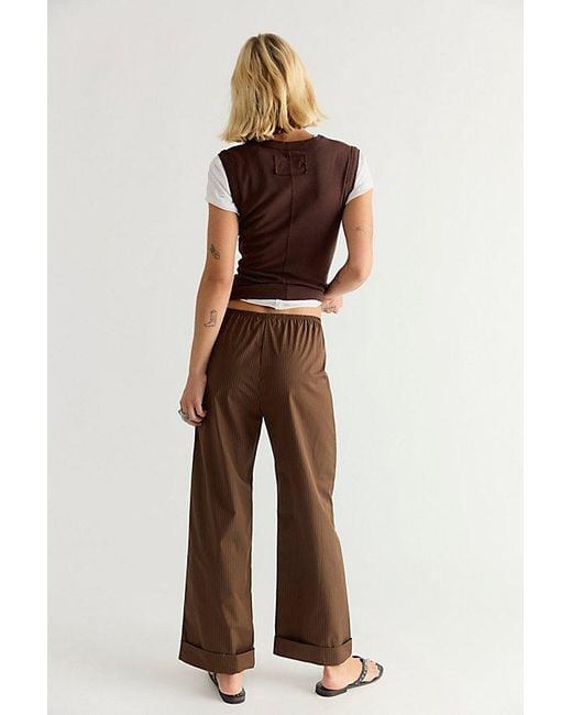 DONNI. Multicolor Pop Pinstripe Simple Pants