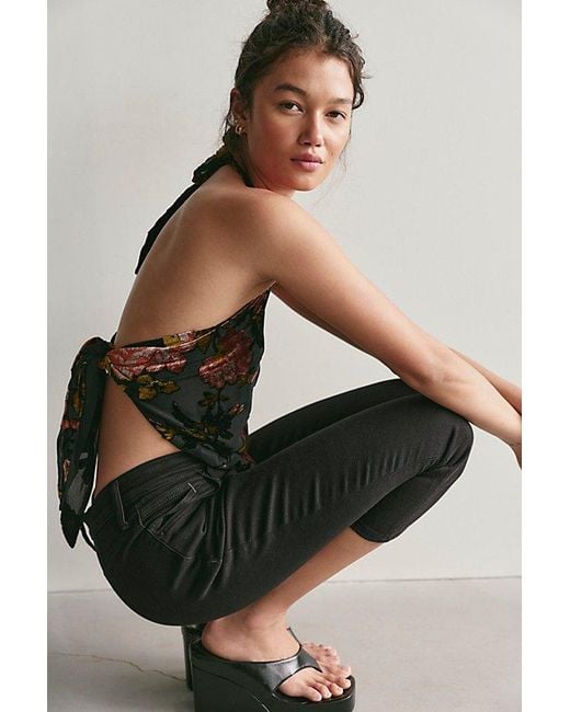 Anna Sui Multicolor Burnout Halter Top