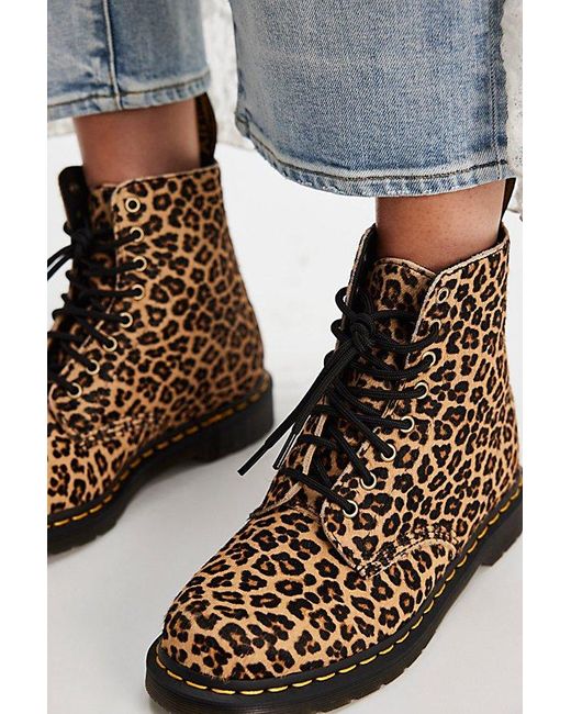 Dr. Martens Blue 1460 Pascal Hair On Lace-Up Boots