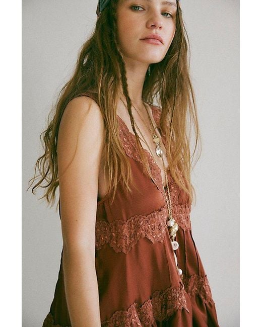 Intimately By Free People Green In This Groove Mini Slip Dress By