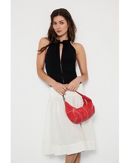 Free People Red Real World Clutch