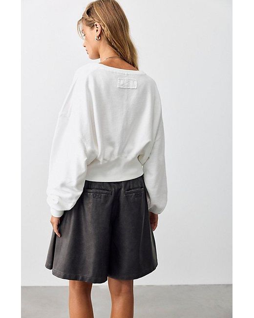 Free People White All Day Pullover