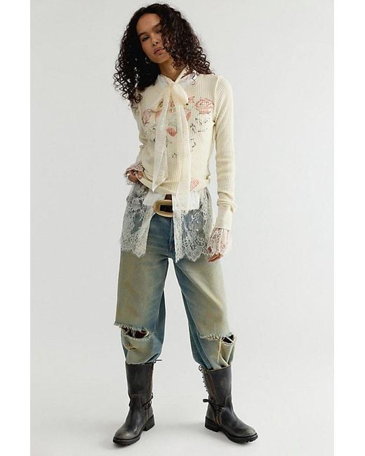 Free People Natural Lucky Locket Tee