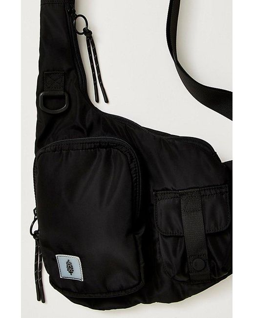 Free People Black Hip Hugger Sling Bag