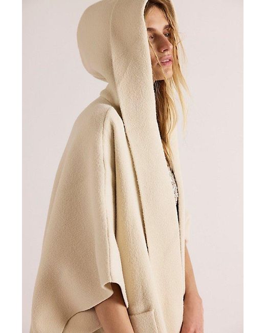 Free People Natural All I Need Cozy Hooded Kimono At In Creme