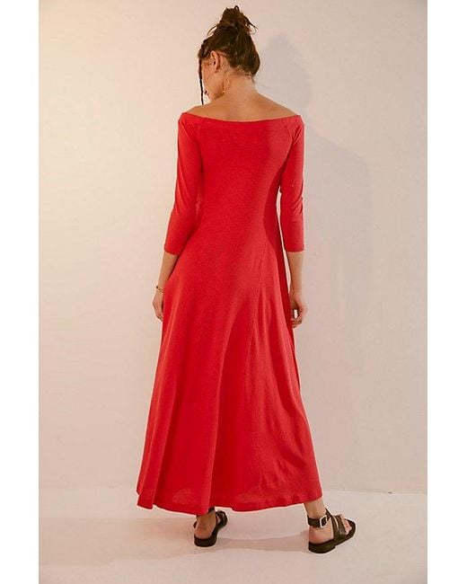 Free People Red Carrie Midi
