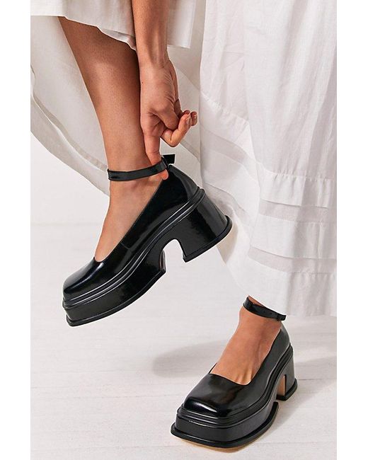 Claudine - Made To Order - Black Glitter Platform Mary Jane - Burju Shoes